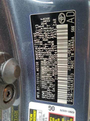Photo 10 from auction – 2014 TOYOTA COROLLA L with VIN 2T1BURHE8EC004411