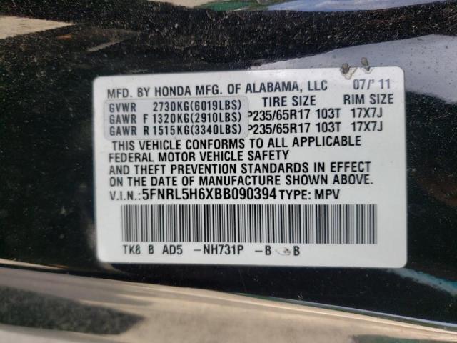 Photo 10 from auction – 2011 HONDA ODYSSEY EX with VIN 5FNRL5H6XBB090394