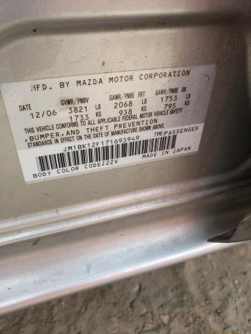 Photo 10 from auction – 2007 MAZDA 3 I with VIN JM1BK12F171693949