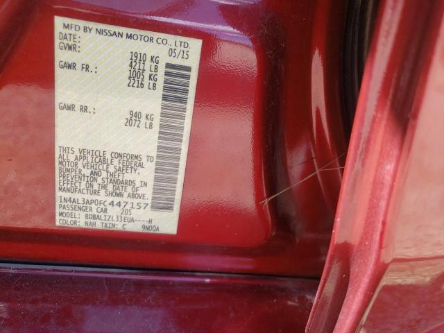 Photo 10 from auction – 2015 NISSAN ALTIMA 2.5 with VIN 1N4AL3AP0FC447157