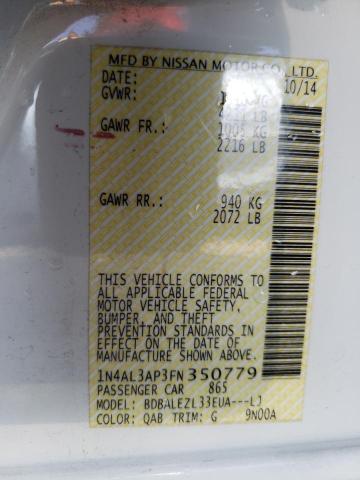 Photo 10 from auction – 2015 NISSAN ALTIMA 2.5 with VIN 1N4AL3AP3FN350779