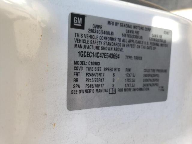 Photo 10 from auction – 2007 CHEVROLET SILVERADO with VIN 1GCEC14C47E543694