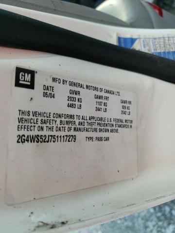 Photo 10 from auction – 2005 BUICK CENTURY CU with VIN 2G4WS52J751117279