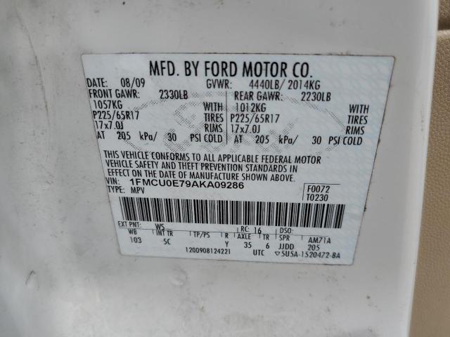 Photo 10 from auction – 2010 FORD ESCAPE LIM with VIN 1FMCU0E79AKA09286