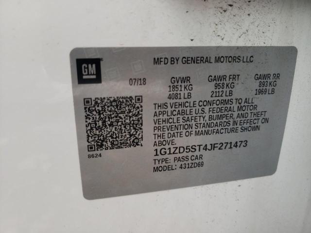 Photo 10 from auction – 2018 CHEVROLET MALIBU LT with VIN 1G1ZD5ST4JF271473