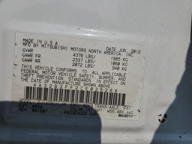 Photo 10 from auction – 2012 MITSUBISHI GALANT FE with VIN 4A32B2FF2CE025268
