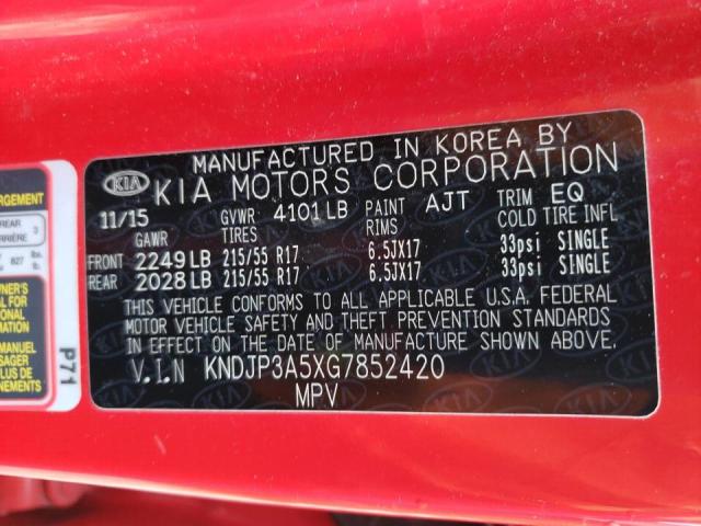 Photo 10 from auction – 2016 KIA SOUL + with VIN KNDJP3A5XG7852420