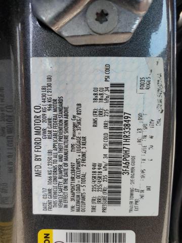 Photo 10 from auction – 2017 FORD FUSION SE with VIN 3FA6P0H71HR338497