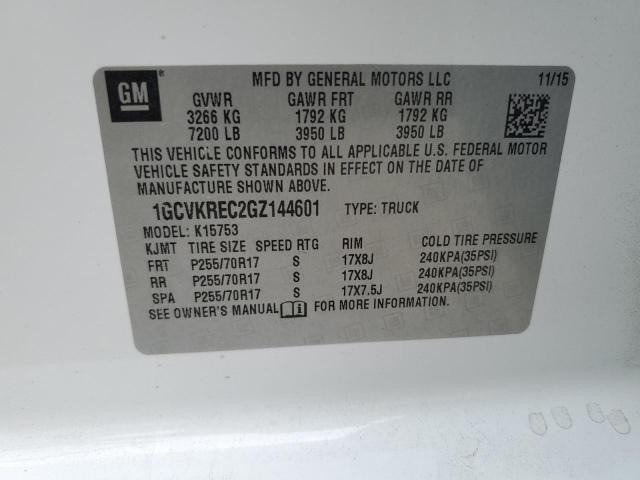 Photo 10 from auction – 2016 CHEVROLET SILVERADO with VIN 1GCVKREC2GZ144601