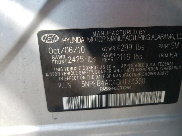 Photo 10 from auction – 2011 HYUNDAI SONATA GLS with VIN 5NPEB4AC4BH173350