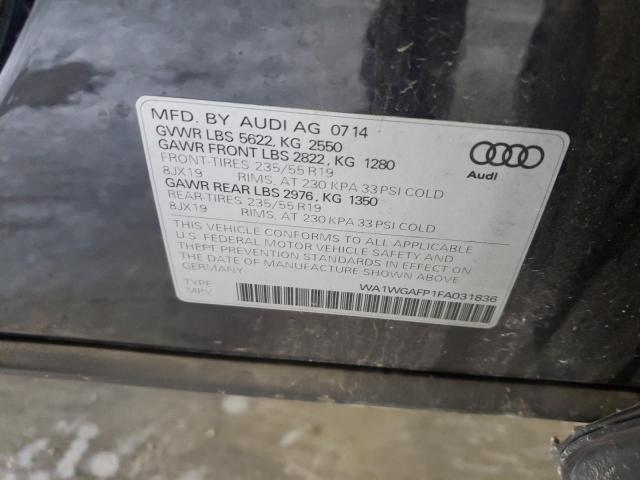 Photo 10 from auction – 2015 AUDI Q5 PRESTIG with VIN WA1WGAFP1FA031836