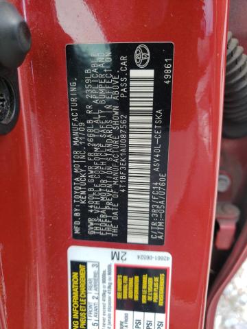 Photo 10 from auction – 2010 TOYOTA CAMRY BASE with VIN 4T1BF3EK1AU087562