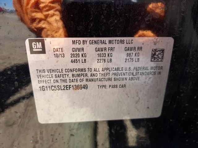 Photo 10 from auction – 2014 CHEVROLET MALIBU 1LT with VIN 1G11C5SL2EF136949