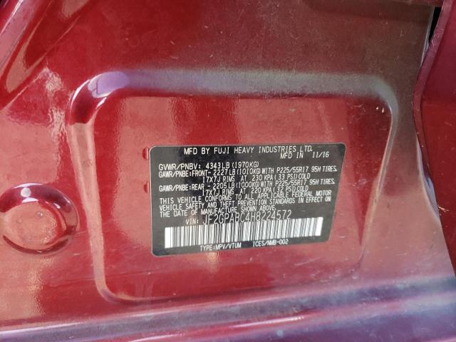 Photo 10 from auction – 2017 SUBARU CROSSTREK with VIN JF2GPABC4H8224572