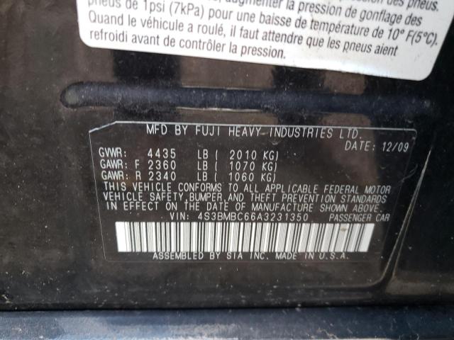 Photo 10 from auction – 2010 SUBARU LEGACY 2.5 with VIN 4S3BMBC66A3231350