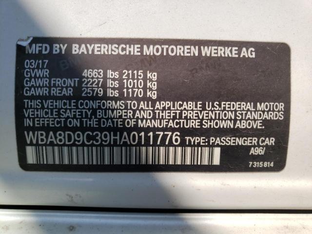 Photo 10 from auction – 2017 BMW 330 XI with VIN WBA8D9C39HA011776