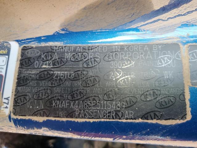 Photo 10 from auction – 2014 KIA FORTE EX with VIN KNAFX4A85E5115489