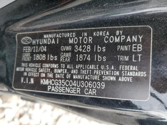 Photo 10 from auction – 2004 HYUNDAI ACCENT GL with VIN KMHCG35C04U306039