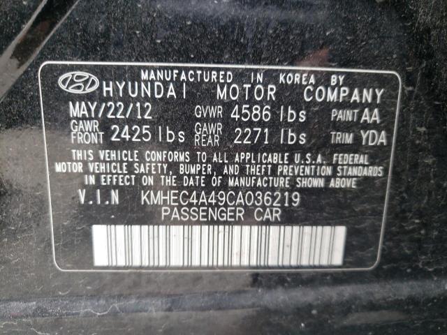 Photo 10 from auction – 2012 HYUNDAI SONATA HYB with VIN KMHEC4A49CA036219
