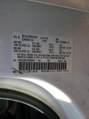 Photo 10 from auction – 2007 DODGE NITRO SXT with VIN 1D8GU28K97W598070
