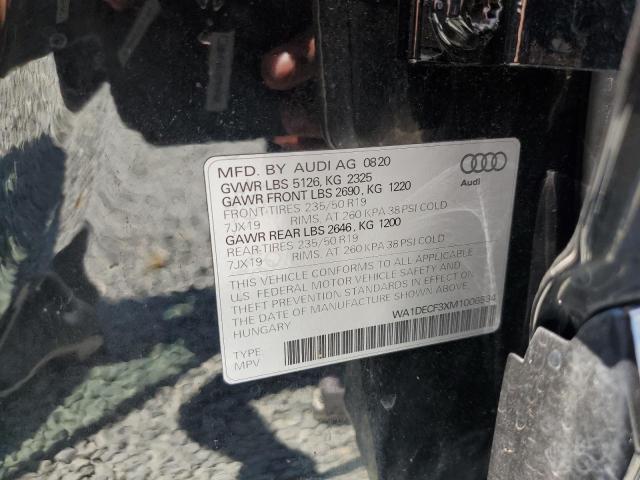 Photo 10 from auction – 2021 AUDI Q3 PREMIUM with VIN WA1DECF3XM1006534