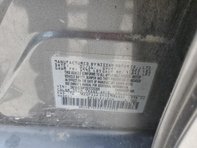 Photo 10 from auction – 2016 NISSAN SENTRA S with VIN 3N1AB7AP2GY225395