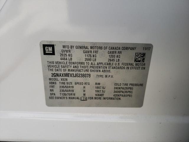 Photo 10 from auction – 2018 CHEVROLET EQUINOX PR with VIN 2GNAXMEV3J6238078