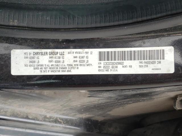 Photo 10 from auction – 2012 DODGE AVENGER SX with VIN 1C3CDZCB3CN290622