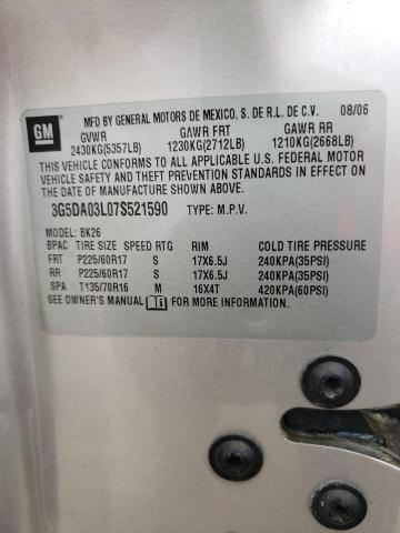 Photo 10 from auction – 2007 BUICK RENDEZVOUS with VIN 3G5DA03L07S521590
