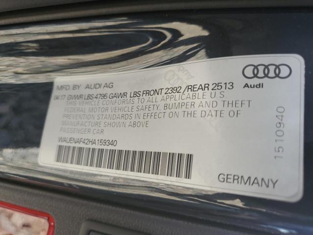 Photo 10 from auction – 2017 AUDI A4 PREMIUM with VIN WAUENAF42HA159340