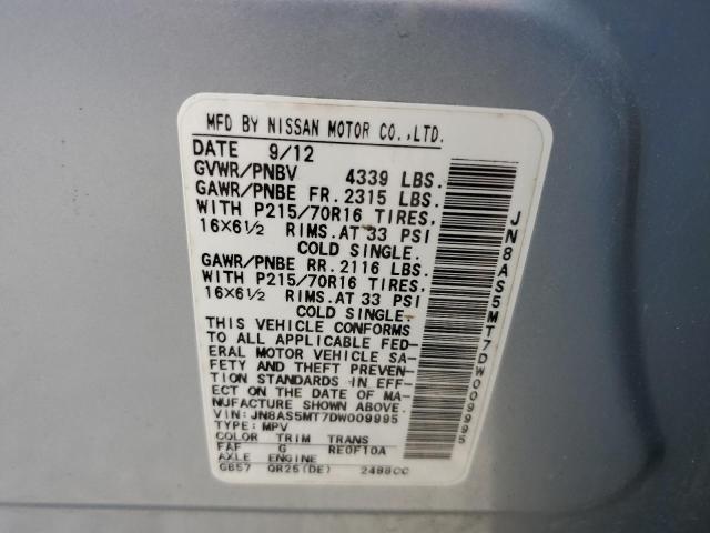 Photo 10 from auction – 2013 NISSAN ROGUE S with VIN JN8AS5MT7DW009995