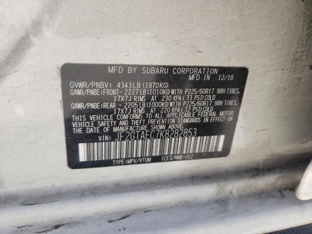 Photo 10 from auction – 2019 SUBARU CROSSTREK with VIN JF2GTAEC7K8282853
