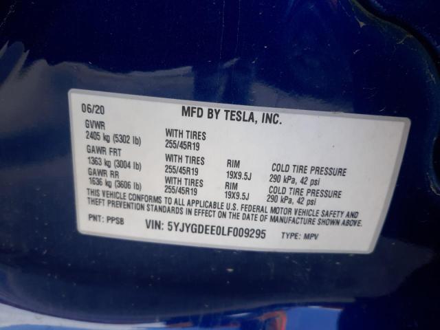 صورة رقم 10 من المزاد - 2020 TESLA MODEL Y مع VIN 5YJYGDEE0LF009295