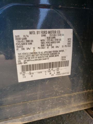 Photo 10 from auction – 2016 FORD EDGE SEL with VIN 2FMPK4J95GBC64817
