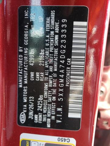 Photo 10 from auction – 2013 KIA OPTIMA LX with VIN 5XXGM4A74DG233339