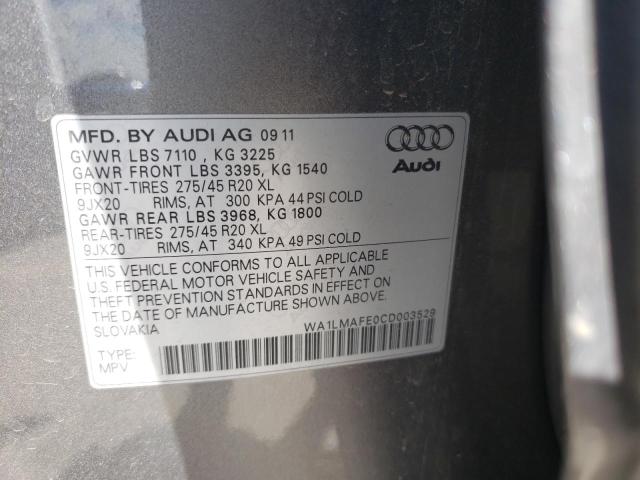 Photo 10 from auction – 2012 AUDI Q7 PREMIUM with VIN WA1LMAFE0CD003529