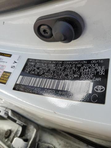 Photo 10 from auction – 2016 TOYOTA PRIUS with VIN JTDKBRFU4G3015787