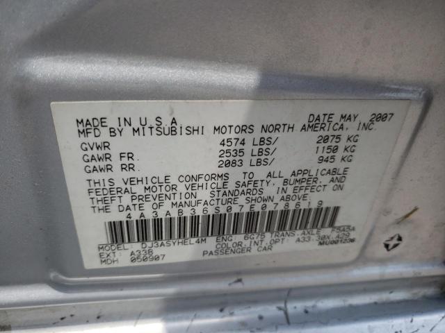 Photo 10 from auction – 2007 MITSUBISHI GALANT LS with VIN 4A3AB36S07E078619