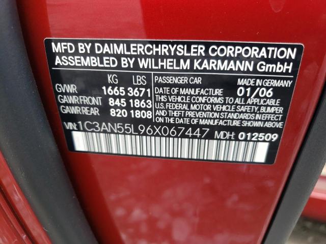 Photo 10 from auction – 2006 CHRYSLER CROSSFIRE with VIN 1C3AN55L96X067447