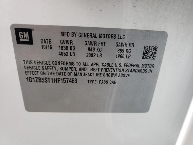 Photo 10 from auction – 2017 CHEVROLET MALIBU LS with VIN 1G1ZB5ST1HF157463