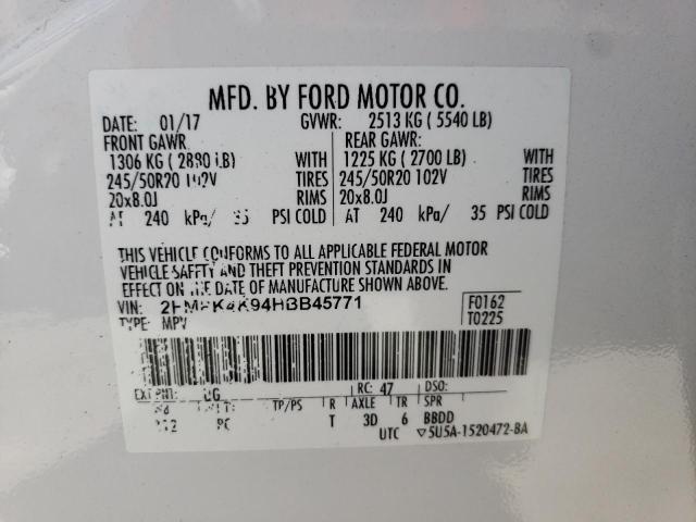 صورة رقم 10 من المزاد - 2017 FORD EDGE TITAN مع VIN 2FMPK4K94HBB45771