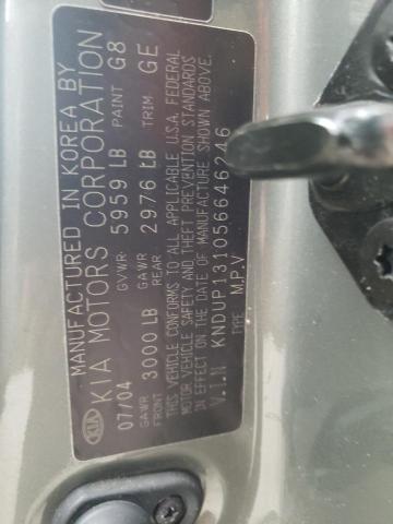 Photo 10 from auction – 2005 KIA SEDONA EX with VIN KNDUP131056646246