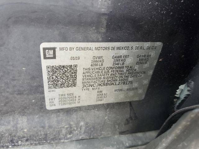Photo 10 from auction – 2019 CHEVROLET TRAX LS with VIN 3GNCJKSB6KL278175