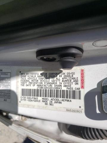Photo 10 from auction – 2002 TOYOTA CAMRY LE with VIN JTDBE32K020108843