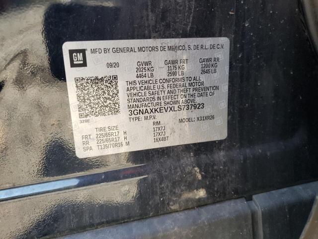Photo 10 from auction – 2020 CHEVROLET EQUINOX LT with VIN 3GNAXKEVXLS737923