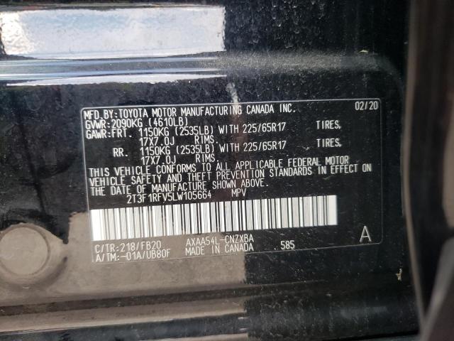 Photo 10 from auction – 2020 TOYOTA RAV4 LE with VIN 2T3F1RFV5LW105664
