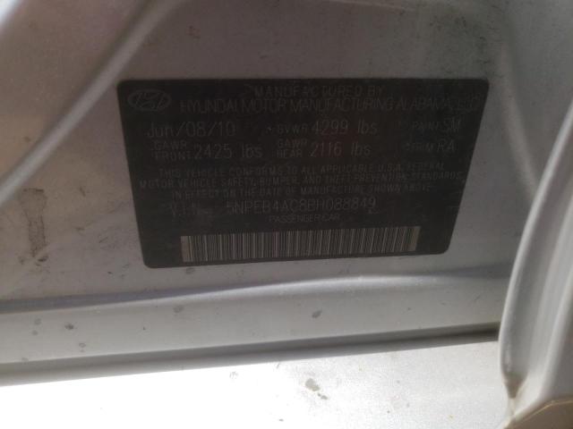 Photo 10 from auction – 2011 HYUNDAI SONATA GLS with VIN 5NPEB4AC8BH088849