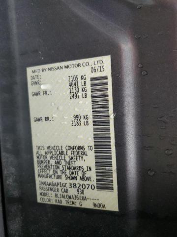 Photo 10 from auction – 2016 NISSAN MAXIMA 3.5 with VIN 1N4AA6AP1GC382070