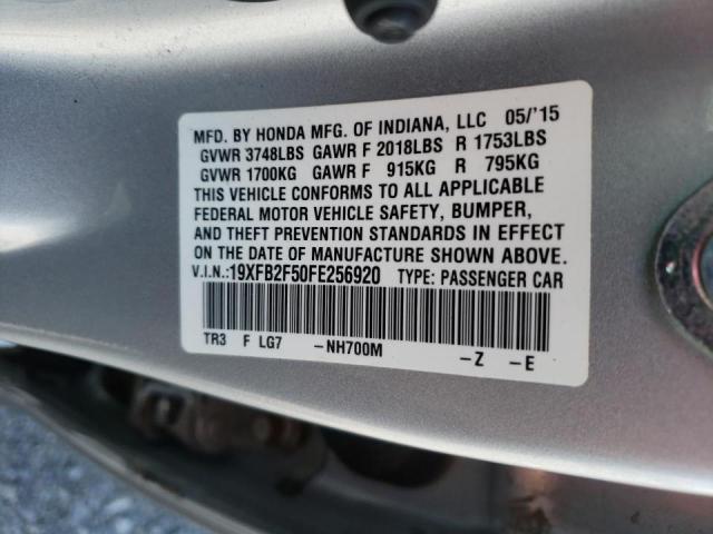 Photo 10 from auction – 2015 HONDA CIVIC LX with VIN 19XFB2F50FE256920
