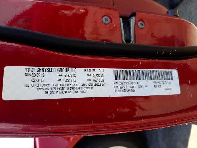 Photo 10 from auction – 2011 DODGE CHARGER R/ with VIN 2B3CM5CT5BH521946